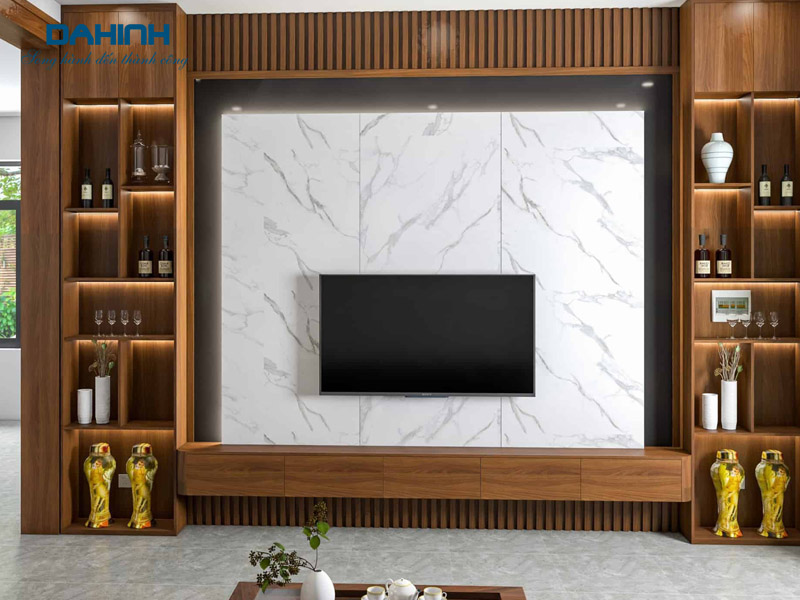 Tuyển tập 45 mẫu vách trang trí phòng khách đẹp nhất 166 vach trang tri 60