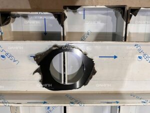 Máng đèn inox 304 mạ đen 9 máng đèn