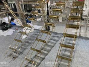 Giá để rượu vang inox 10 giá để rượu