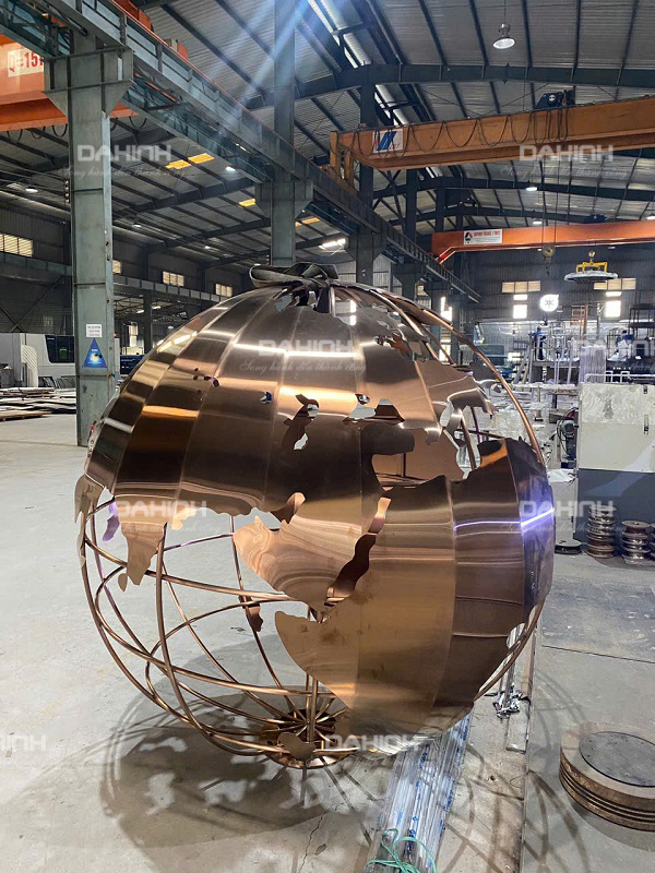 Quả cầu inox 304 mạ vàng cao cấp 19 quả cầu inox